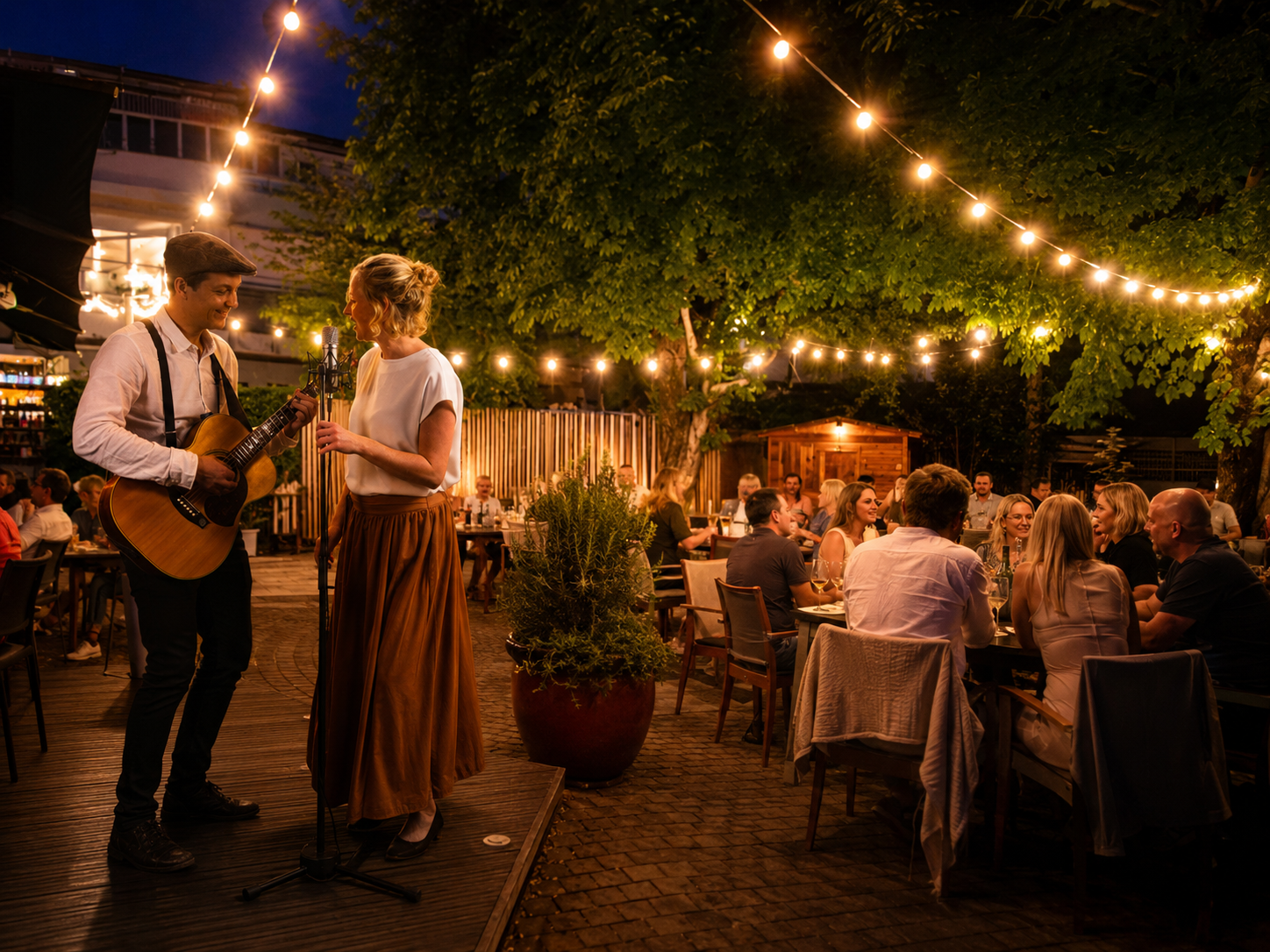 Live-Musik im Biergarten mit The Cupcakes